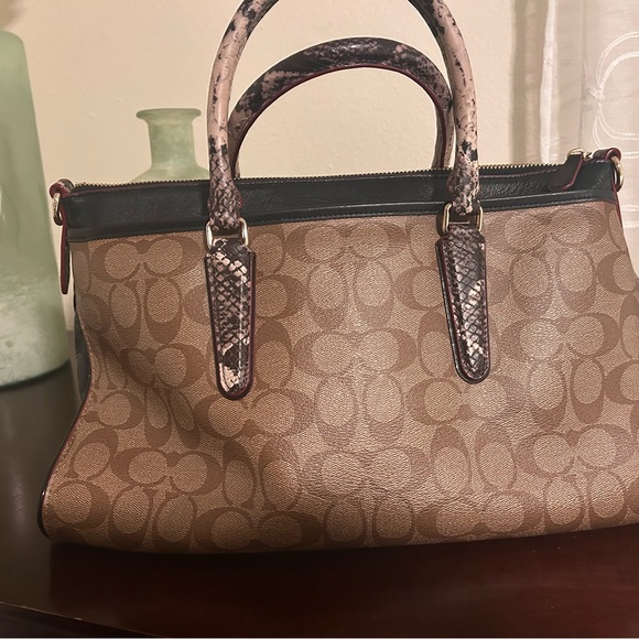 Coach Tan and Black Satchel - Picture 12 of 16